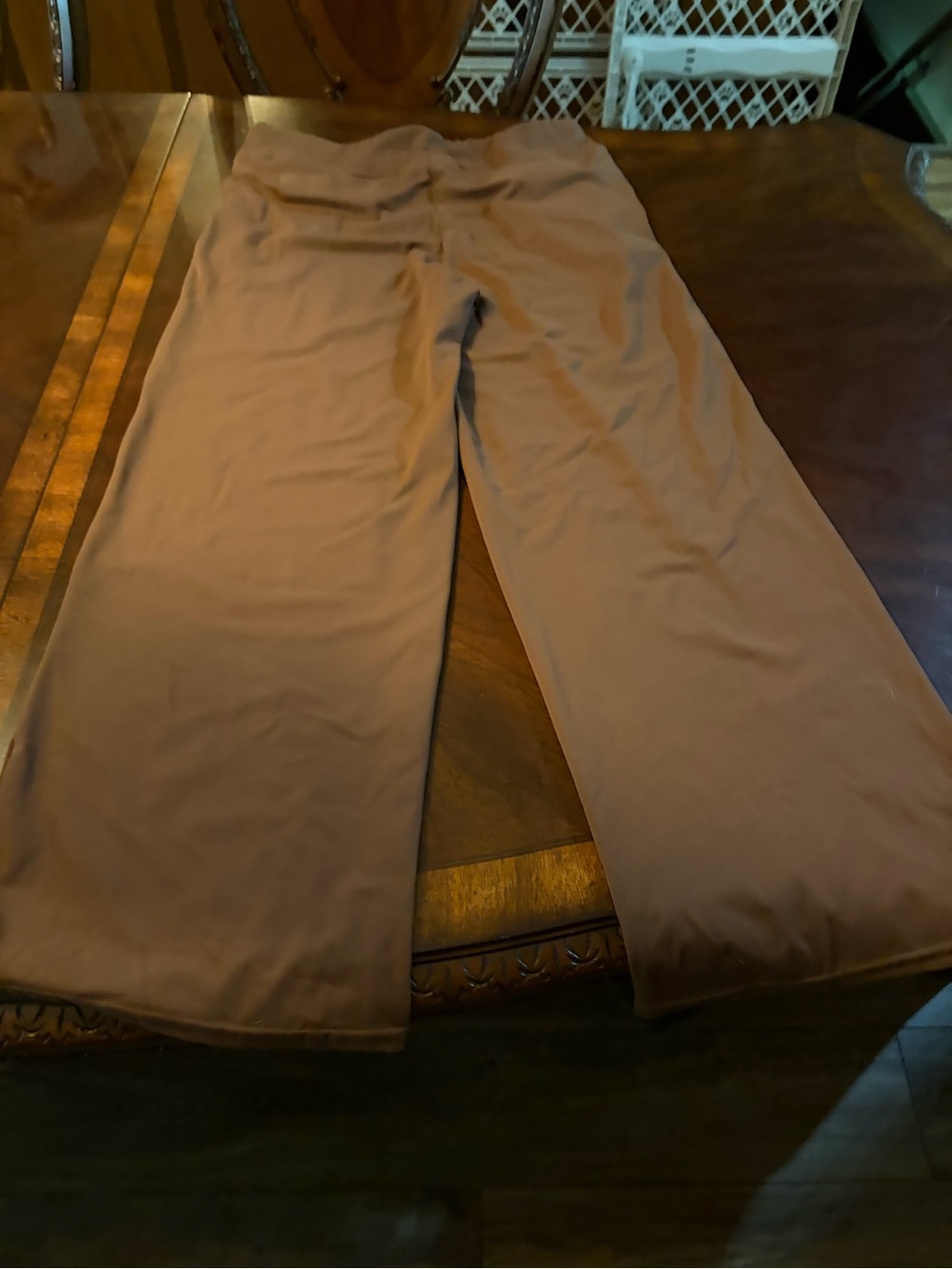 Wide-Leg Brown Women's Pants